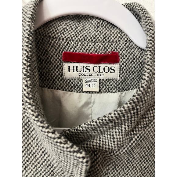 Huis Clos Wool Blend Zipper Jacket Size 12 - Picture 2 of 6